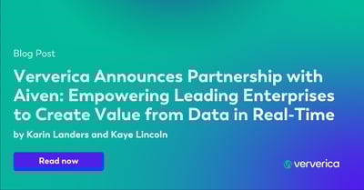 Ververica Announces Partnership with Aiven: Empowering Leading Enterprises to Create Value from Data in Real-Time